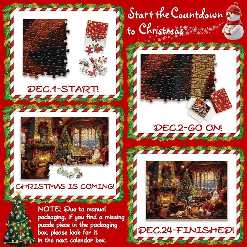 MerryMade 24 Day Premium Christmas Countdown Puzzle