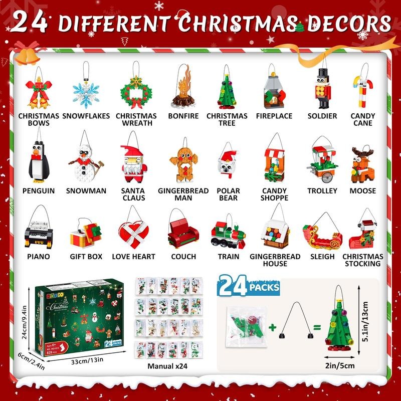 MerryMade® 24 Days Christmas Countdown Ornaments Building Set
