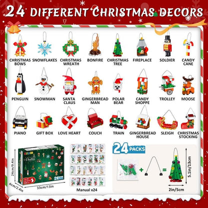 MerryMade® 24 Days Christmas Countdown Ornaments Building Set